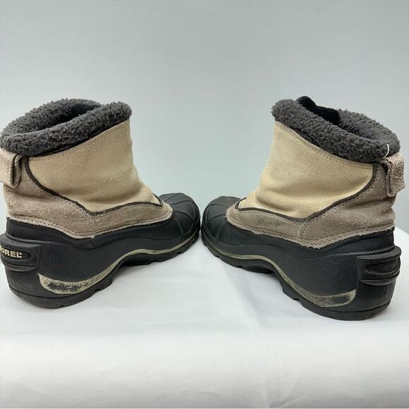 Sorel powder edge tan black suede boots women's 9 - Picture 5 of 7